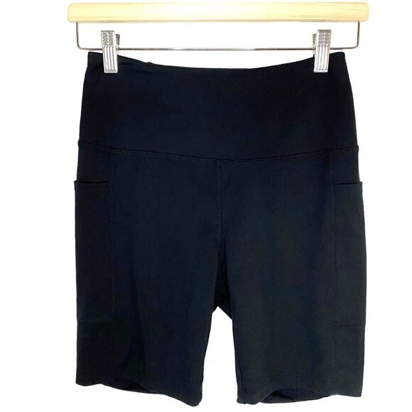 Danskin High Rise‎ Bike Short Women's Sz SP Black Yoga Athletic Workout Running - Picture 1 of 11